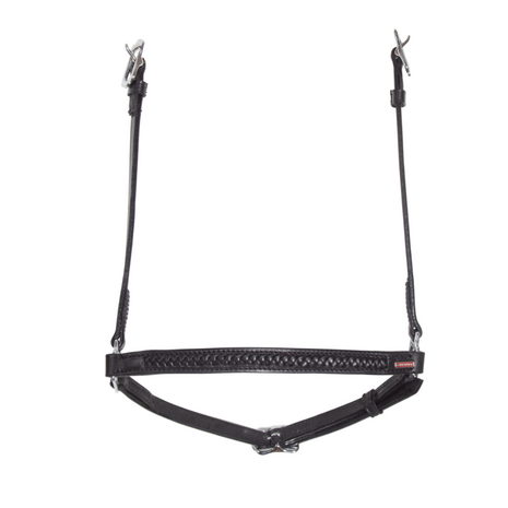 Karlslund Kombi Hannoveraanse neusriem met vlechtwerk &ndash; zwart of bruin leer