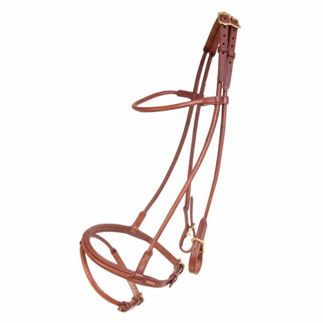 Karlslund rondgenaaid gecombineerd hoofdstel &ndash; zwart of bruin