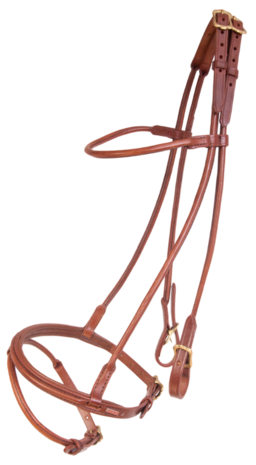 Karlslund rondgenaaid gecombineerd hoofdstel &ndash; zwart of bruin