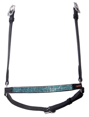 Karlslund Kombi Hannoveraanse neusriem met 4 rijen kristallen