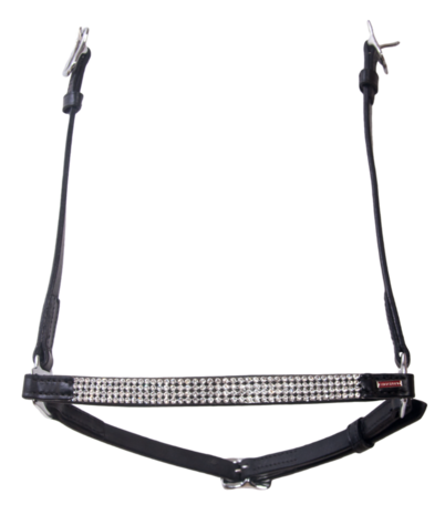 Karlslund Kombi Hannoveraanse neusriem met 4 rijen kristallen