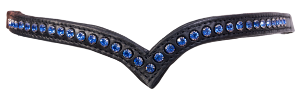 Karlslund Kombi frontriem V-vorm &ndash; 1 rij kristallen 