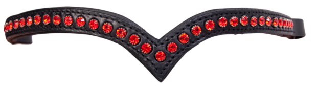 Karlslund Kombi frontriem V-vorm &ndash; 1 rij kristallen 