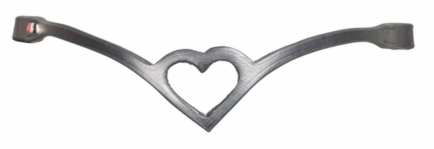 Karlsund Kombi Frontriem met Hart &ndash; Zwart Leer of Witte Kristallen