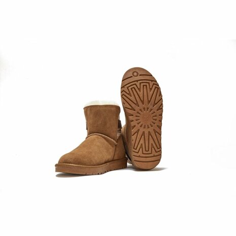 Lamswollen boots KIM &ndash; enkellaarsjes van merinowol en su&egrave;de