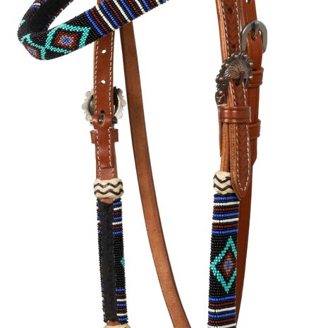 Pool&rsquo;s Perla Beaded Oiled Western Hoofdstel