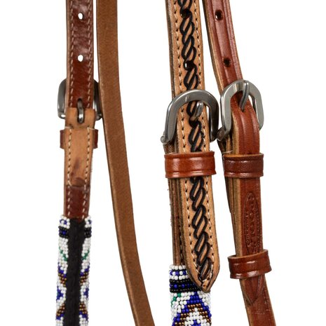 Pool&rsquo;s Western Hoofdstel met Blue Diamond Beads