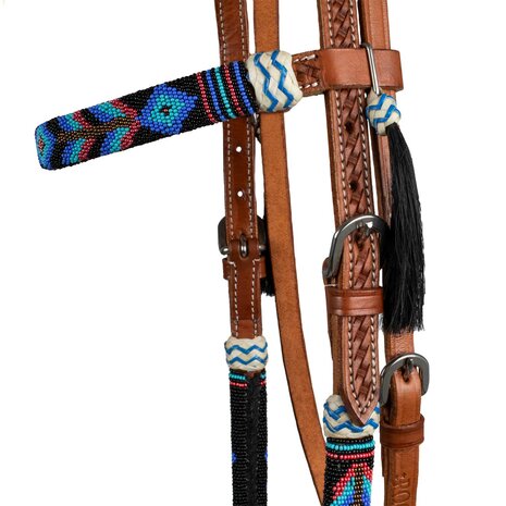 Pool's Navajo Beads Hoofdstel met Tooling