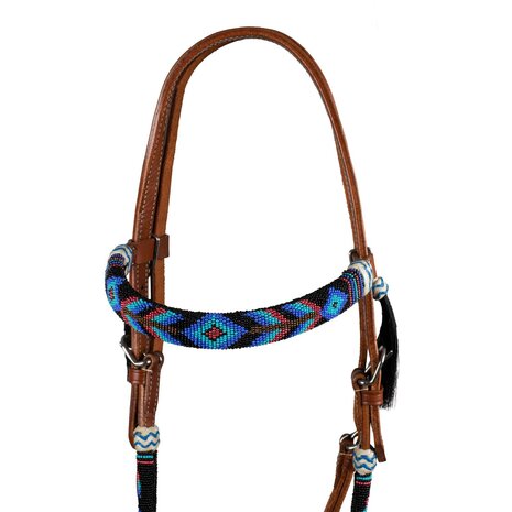 Pool's Navajo Beads Hoofdstel met Tooling