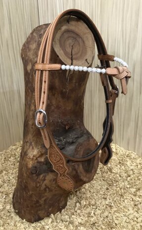 Futurity Browband Western Headstall met Crystal Balls | QH