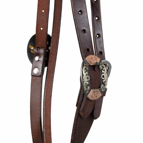 Pool&rsquo;s Western Fancy Hoofdstel QH met German Silver Gespen