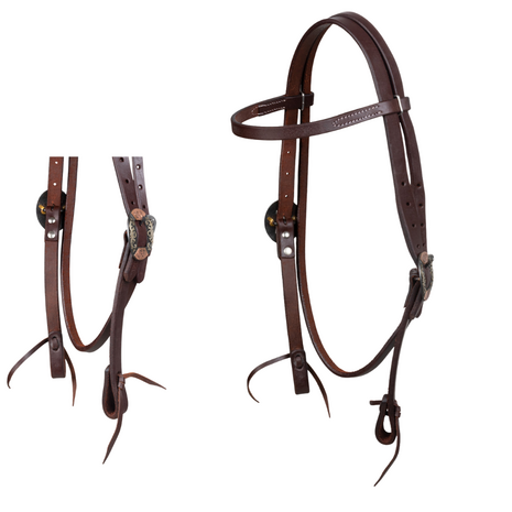 Pool&rsquo;s Western Fancy Hoofdstel QH met German Silver Gespen