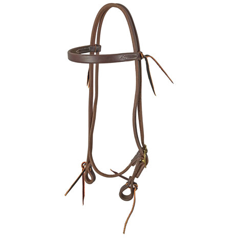 Pool&rsquo;s Straight Browband Headstall van Oiled Leather &ndash; Made in USA