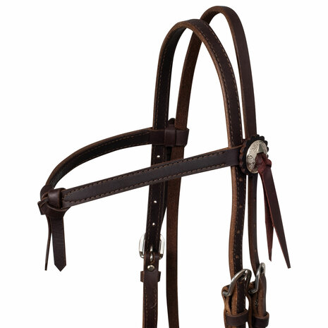 Lakota Stitched Pro Bridle QH Brown | Western Hoofdstel met Teugels