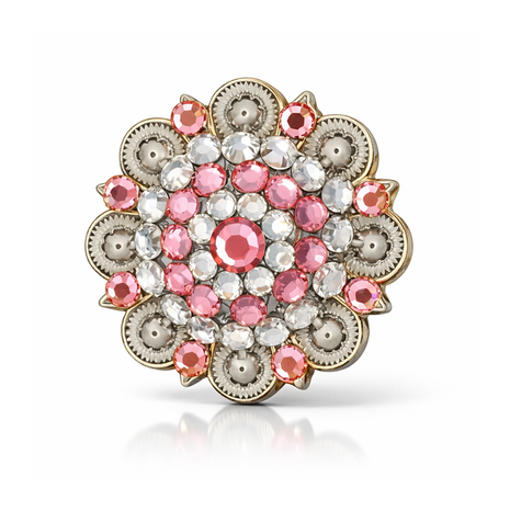 RHINESTONE Concho Flower Setting Pink