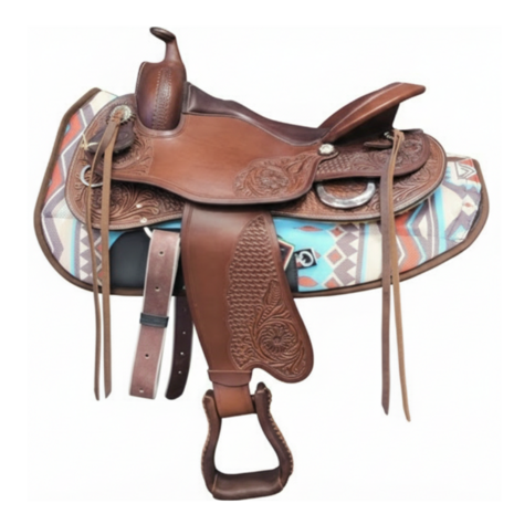 Burioni westernpad round TexTech &amp; scheerwol &ndash; met inlagevakken (exclusief bij Kifrahorse.nl)