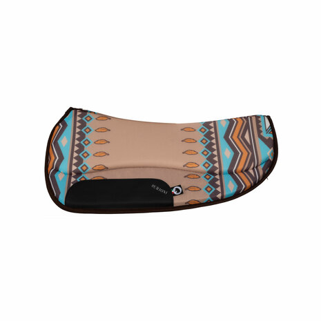 Burioni westernpad round TexTech &amp; scheerwol &ndash; met inlagevakken (exclusief bij Kifrahorse.nl)