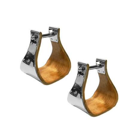 Pool&rsquo;s Houten Western Stijgbeugels met Metalen Bekleding (5") &ndash; Made in USA