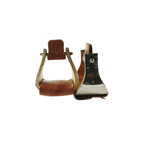 Pool&rsquo;s Houten Western Stijgbeugels met Metalen Bekleding (5") &ndash; Made in USA