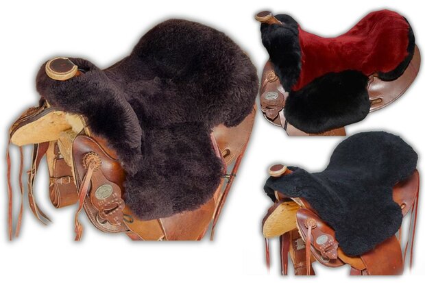 Seatsaver Western Lamswol Bruin Naturel