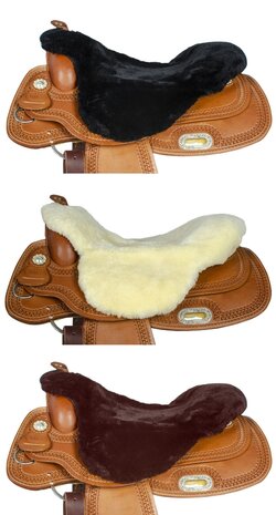 Merino schapenvacht seatsaver voor westernzadel Bruin