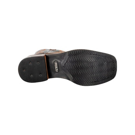 Pool&rsquo;s western unisex enkellaars van leer Turquoise