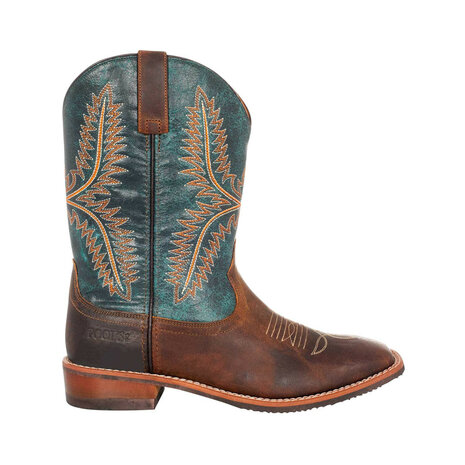 Pool&rsquo;s western unisex enkellaars van leer Turquoise