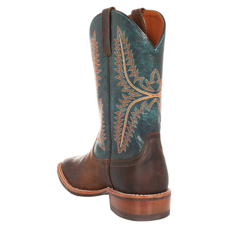 Pool&rsquo;s western unisex enkellaars van leer Turquoise