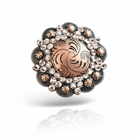 RHINESTONE Concho Flower Setting Copper Peach
