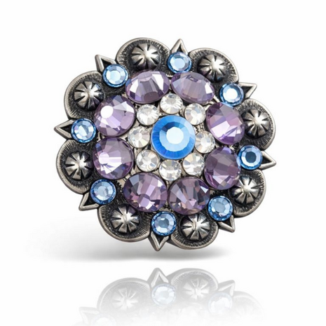 RHINESTONE Concho Flower Setting Tanzanite Blue