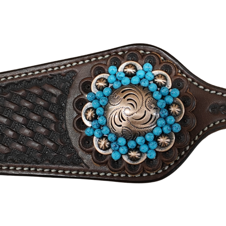 RHINESTONE Concho Flower Setting Copper Turquoise
