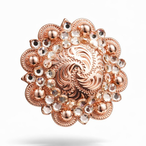 RHINESTONE Concho Flower Setting Rosegold Peach