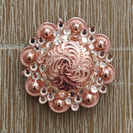 RHINESTONE Concho Flower Setting Rosegold Peach