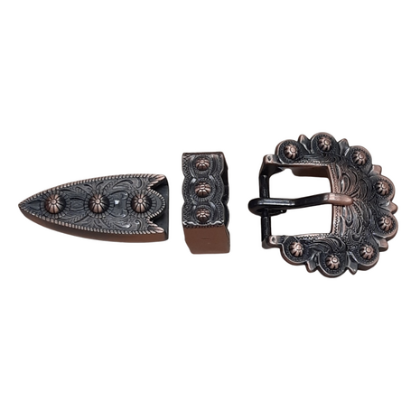 COPPER Buckle Set &ndash; 3-piece (Buckle, Loop &amp; Tip) &ndash; 5/8&Prime;