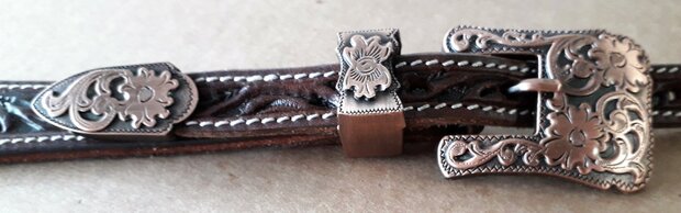 Buckle Set 3-piece &ndash; Silver met Copper Overlay