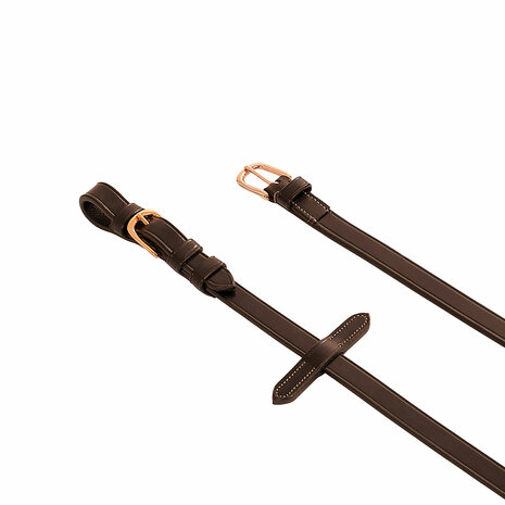 Equestro Kris Ros&eacute; Gold Grip Teugels &ndash; Italiaans Leder &ndash; 19mm