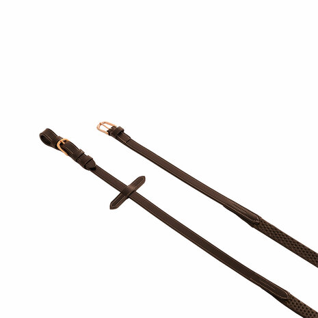 Equestro Kris Ros&eacute; Gold Grip Teugels &ndash; Italiaans Leder &ndash; 19mm