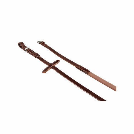 Equestro Clovis Soft Leather &amp; Rubber Grip Teugels &ndash; RVS