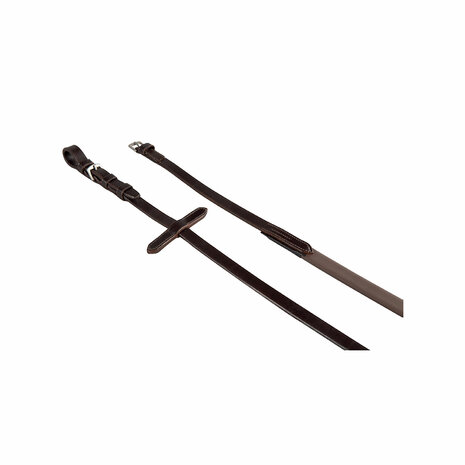 Equestro Clovis Soft Leather &amp; Rubber Grip Teugels &ndash; RVS