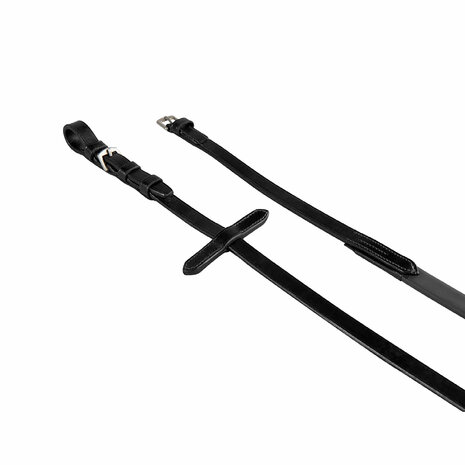 Equestro Clovis Soft Leather &amp; Rubber Grip Teugels &ndash; RVS