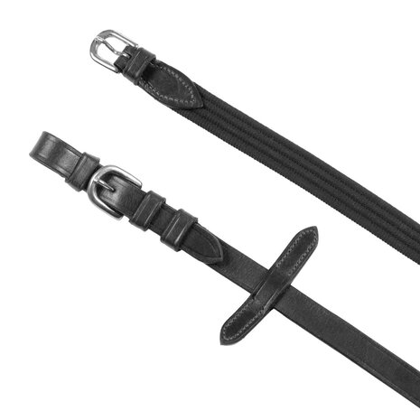 Supreme Cotton Web Teugels met Lederen Stops &ndash; Zwart, Bruin &amp; Cognac