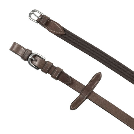 Supreme Cotton Web Teugels met Lederen Stops &ndash; Zwart, Bruin &amp; Cognac