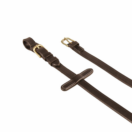 Equestro Kris Brass Grip Teugels &ndash; Italiaans Leder &amp; Messing Beslag &ndash; 19mm