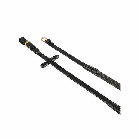 Equestro Kris Brass Grip Teugels &ndash; Italiaans Leder &amp; Messing Beslag &ndash; 19mm