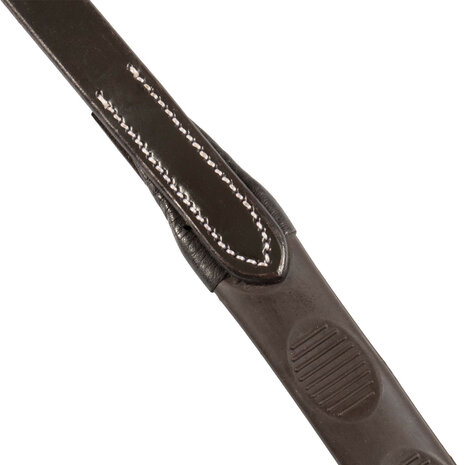 Equestro Magna Grip Teugels &ndash; Soft Leather &amp; Rubber Inserts &ndash; RVS