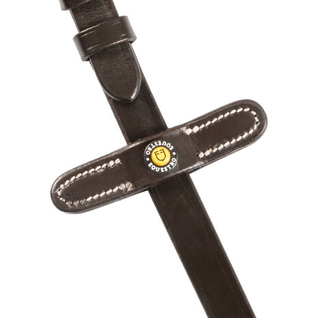 Equestro Magna Grip Teugels &ndash; Soft Leather &amp; Rubber Inserts &ndash; RVS