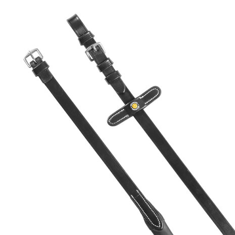 Equestro Magna Grip Teugels &ndash; Soft Leather &amp; Rubber Inserts &ndash; RVS