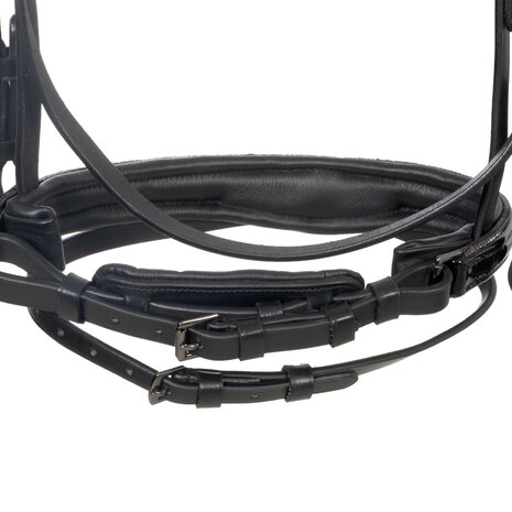 Equestro Anatomisch Hoofdstel met Lakleder en Strass