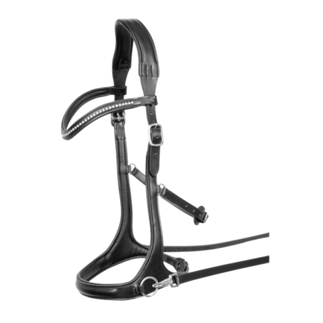 Bitloos Hoofdstel Trust - Anatomisch Sidepull Leder