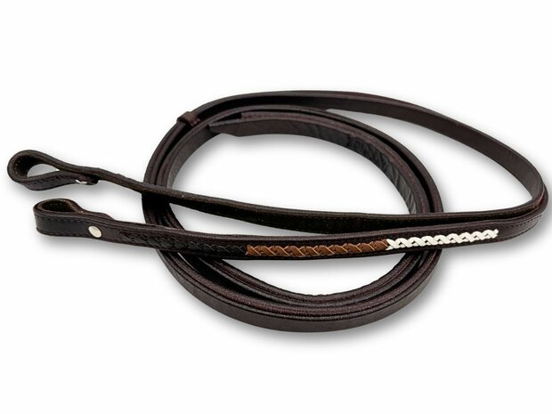 Westernset Vintage-Look: Hoofdstel, Borsttuig en Split Reins &ndash; Donkerbruin